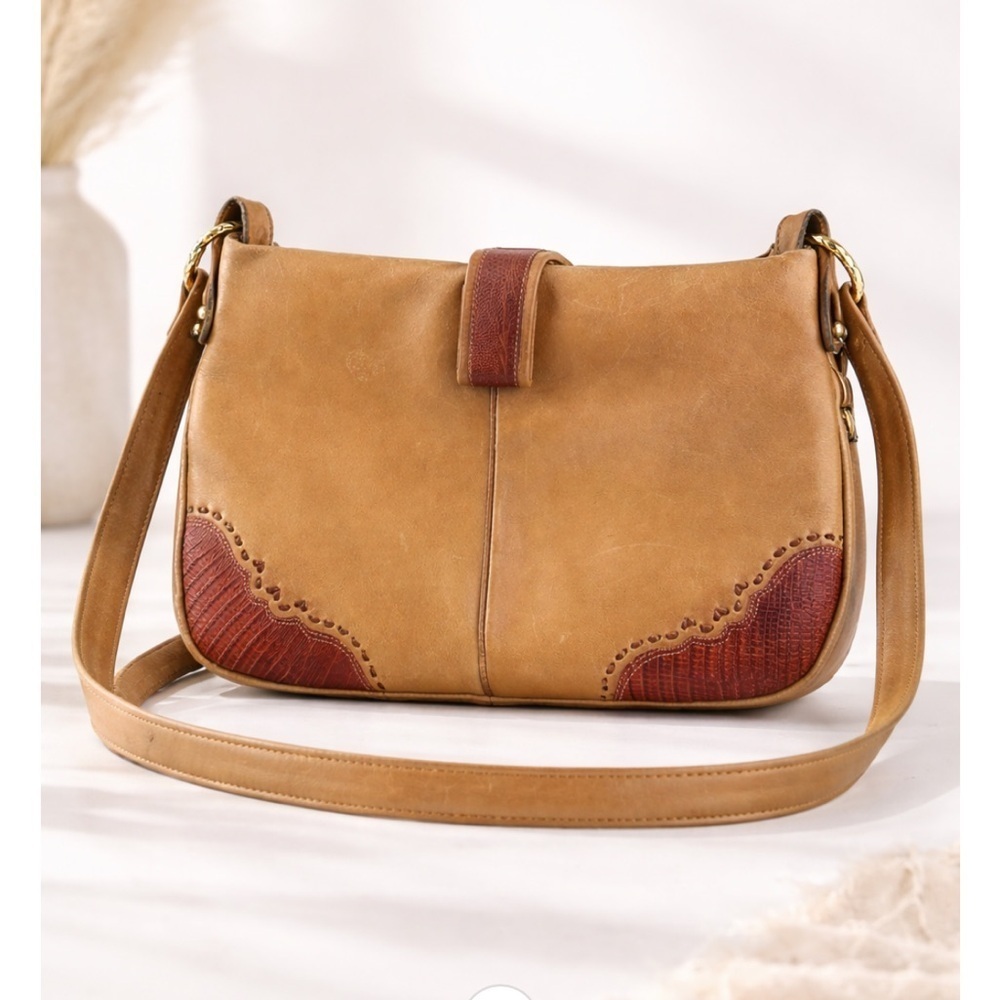MISS TONY LAMA Genuine Leather Shoulder Bag / Boho Artisan Purse